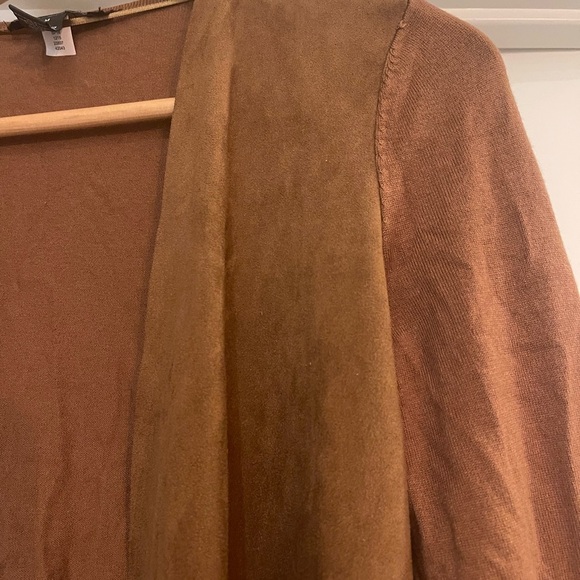 ⭐️INC International Concepts Tan Suede Open Front Blazer - Picture 3 of 4